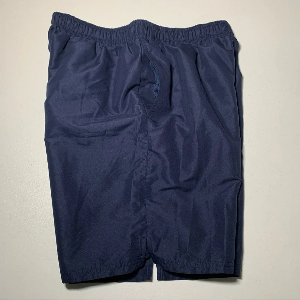 NIKE MENS LARGE SHORTS BLUE BASKETBALL MESH‎ LINED BRIEFS ATHLETIC TRAINING